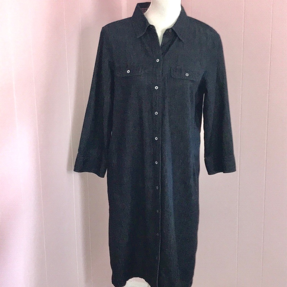 Talbots denim button down dress